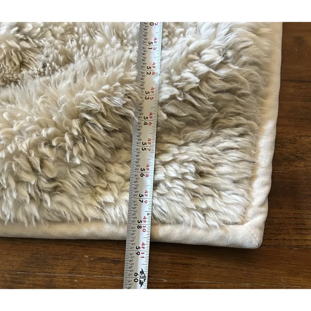 Pottery Barn Fawn Print Plush Fluffy Throw Blanket 58
